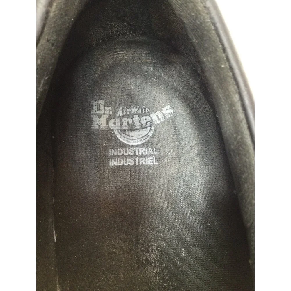 Dr Martens Norfolk Black Leather Slip On Work Shoes Size 9 Air Wair Industrial